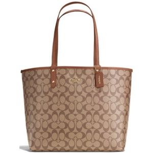 Coach Reversible City Tote Khaki